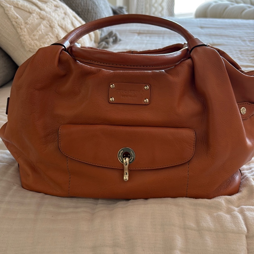 kate spade Kent Stevie cognac leather handbag